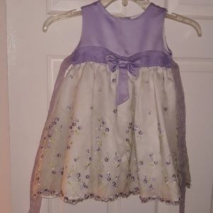 Pretty Purple and White Spring Dress